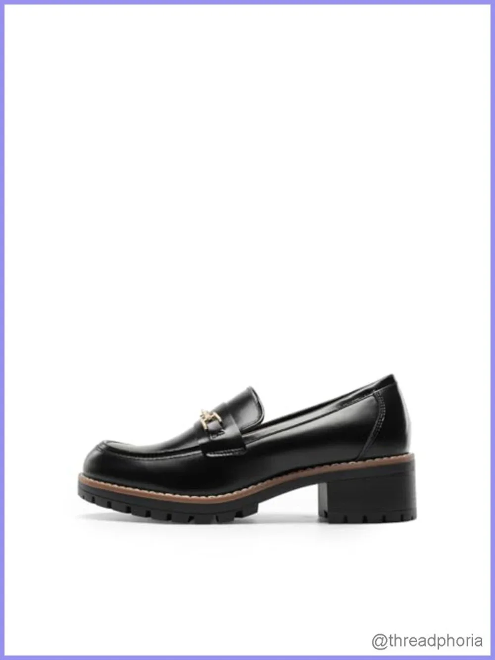 Chunky Platform Loafers, Slip-On Dressy Business Casual Shoes with Memory Foam